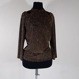 No Boundaries Women's Black & Gold Junior Blouse Size XXL (19)